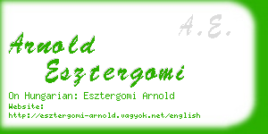 arnold esztergomi business card